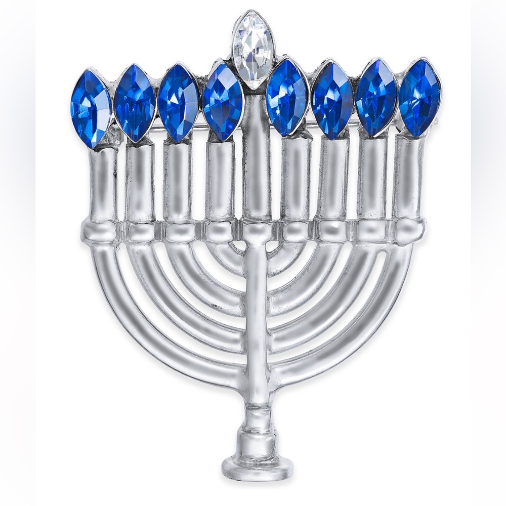 Macyโs Charter Club Jewish Chanukah Menorah Brooch